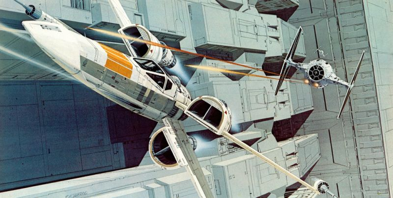 Illustration for article titled Stormtroopers Have Lightsabers And C-3PO Has Breasts In Ralph McQuarrie's Star Wars Art